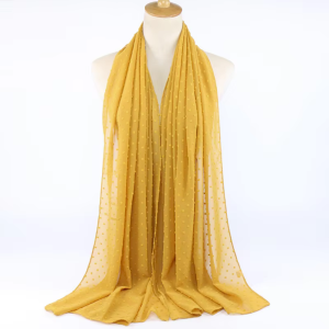 Best Thickened Flocking Wool Ball Chiffon Long Scarf