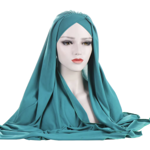 Polyester Spandex Instant Hijab with Ties