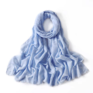 Solid Color Cotton and Hemp Hollow Scarf and Shawl