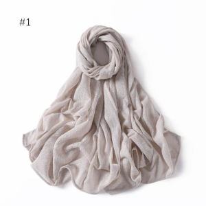 Starry Monochrome Chiffon Hijab with Soft Breathable Gauze