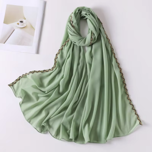 Solid Color Chiffon Muslim Shawl Head Wrap