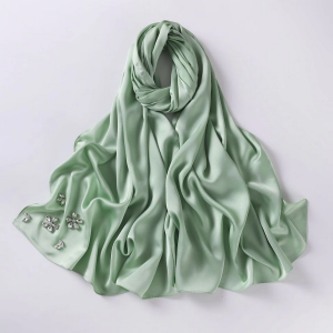 Bubble Chiffon Diamond Long Scarf